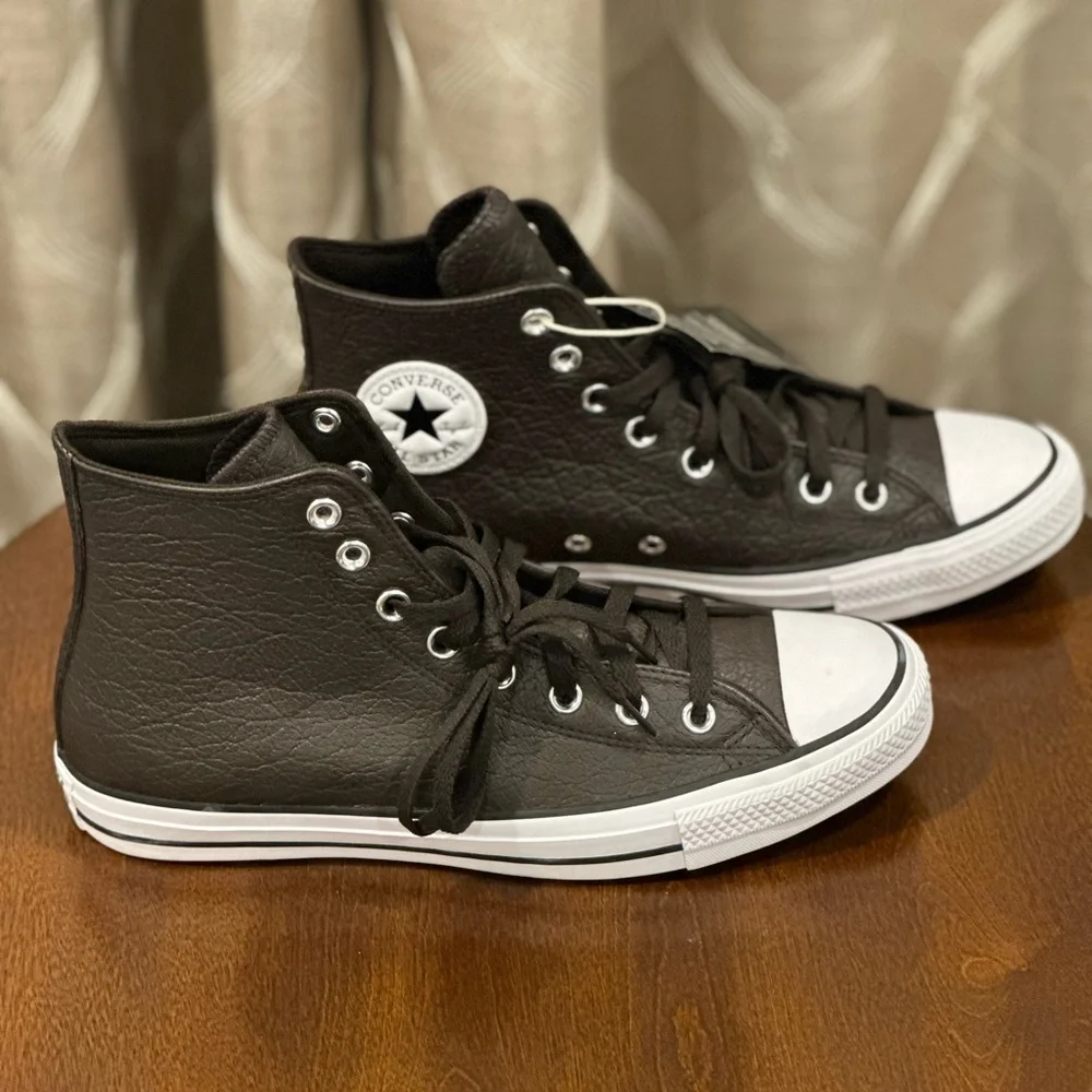 Converse All Star Chuck Taylor New Brown Leather Sneakers - NWT - Picture 3 of 13